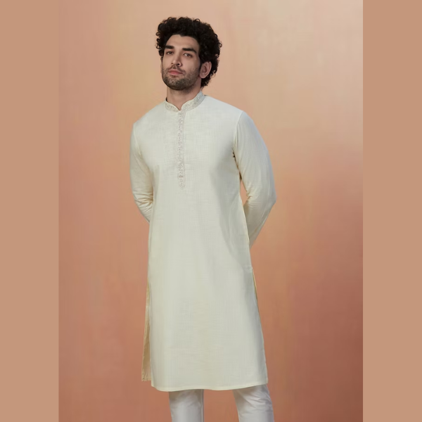 Manyawar Plain Kurta Set - India shopping