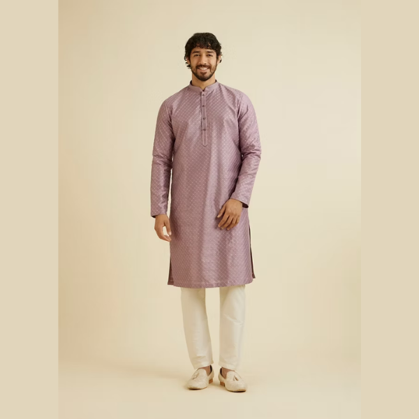 Manyawar Self Patterned Kurta Set - India shopping