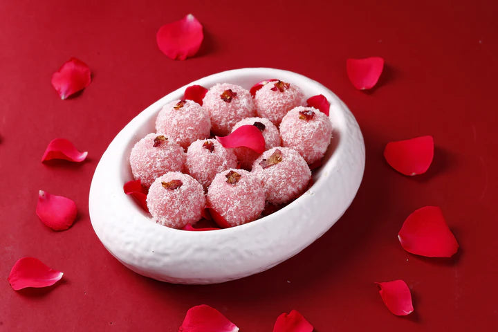 Varaq Sweets Rose Coconut Laddu | 500 gms