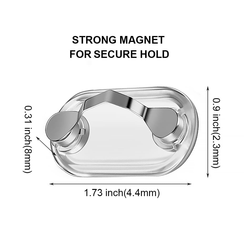 Magnetic Eyeglasses Holder Clip – Stainless Steel Glasses Holder Pin for Men & Women, Reading Glasses & Sunglasses, Silver (1 Pc)