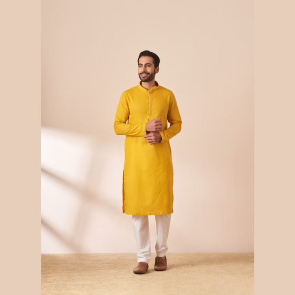 Manyawar Self Booti Kurta Pajama Collection - India shopping