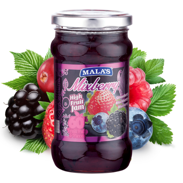 Mix Berry High Fruit Jam 350gm Glass Bottle - India shopping