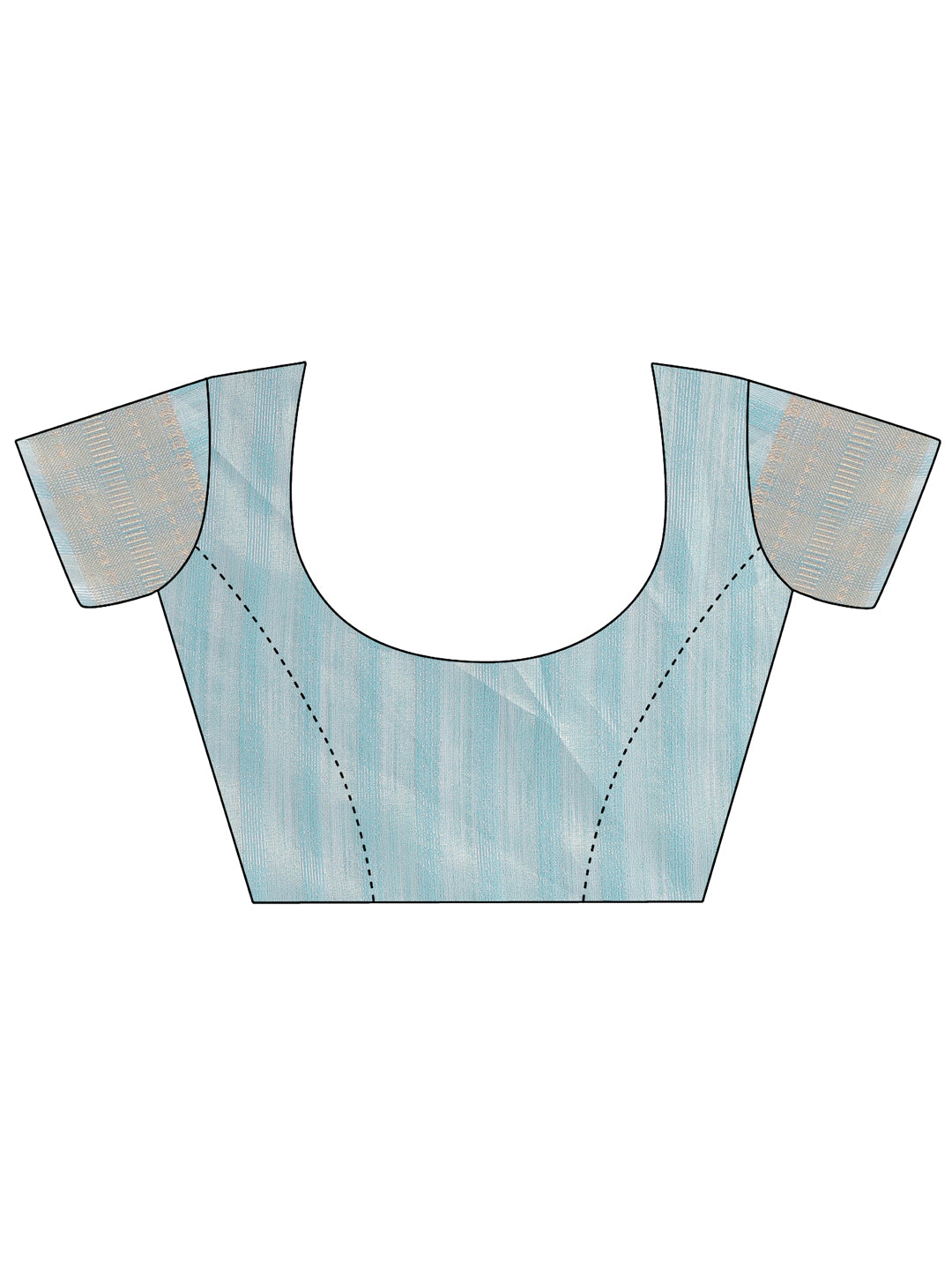 Moonlit Dunes Organza Saree |Sky Blue Colour| Ready to Wear -SKU- SWSAH1005