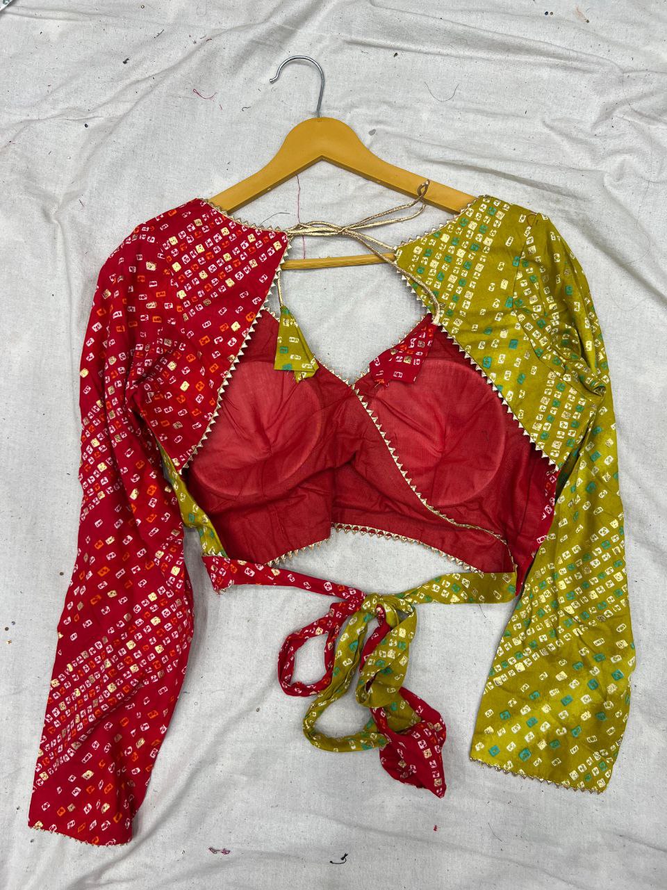 Single Colour Double Colour Bandhni Touch Chaniya Choli | Ready To Wear - India shopping