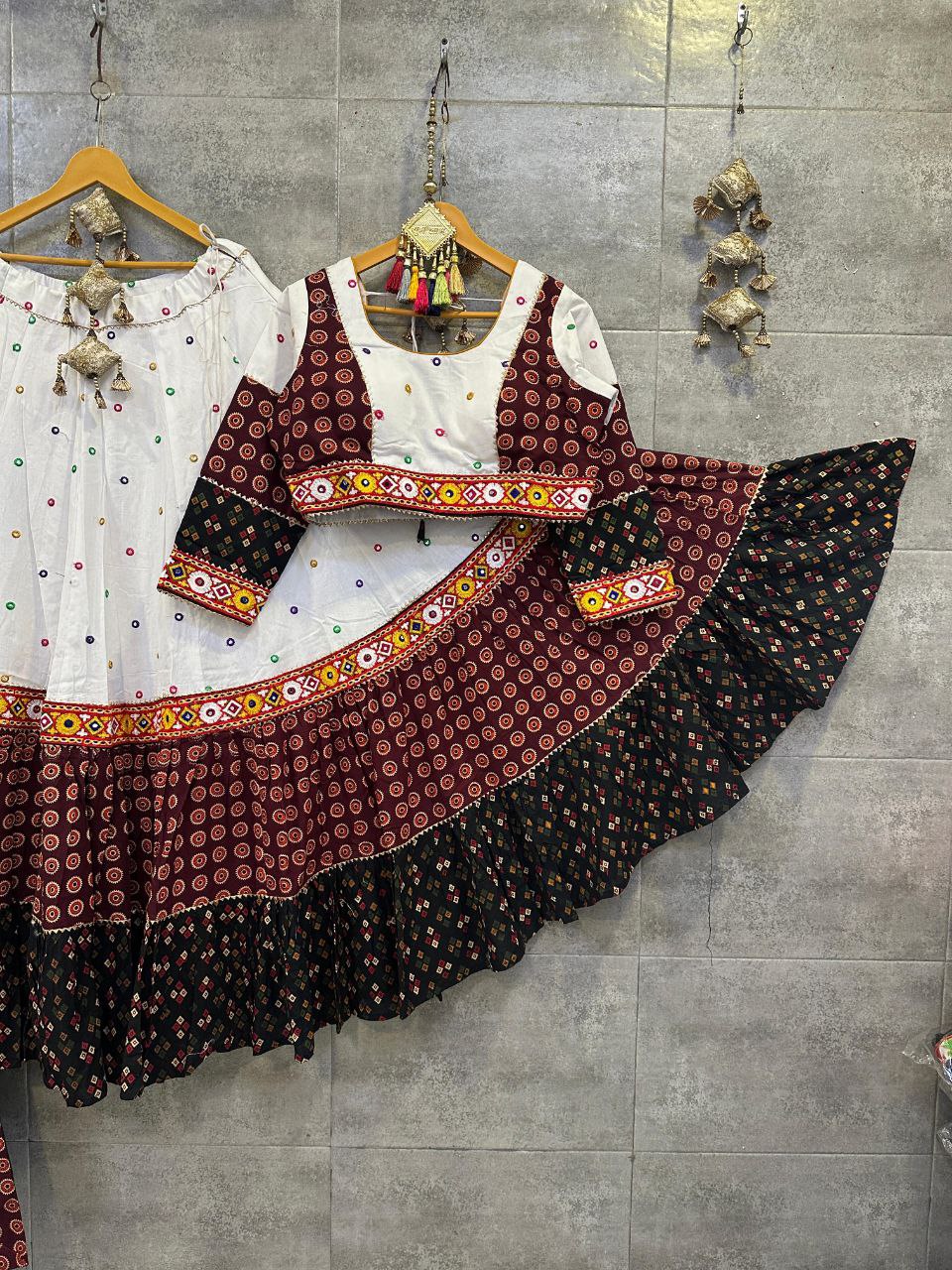 Pure khadi Cotton Butti Work Chaniya Choli | Ready To Wear - India shopping