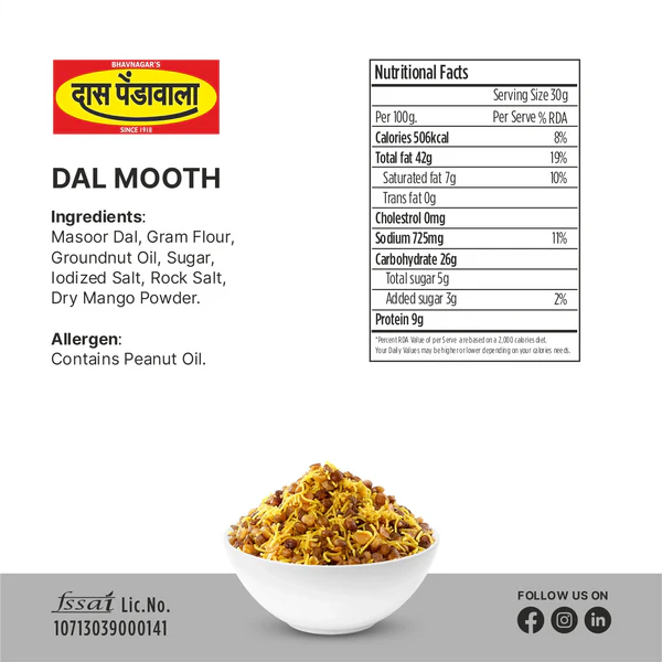 Das Pendawala Dal Mooth | 250 gms