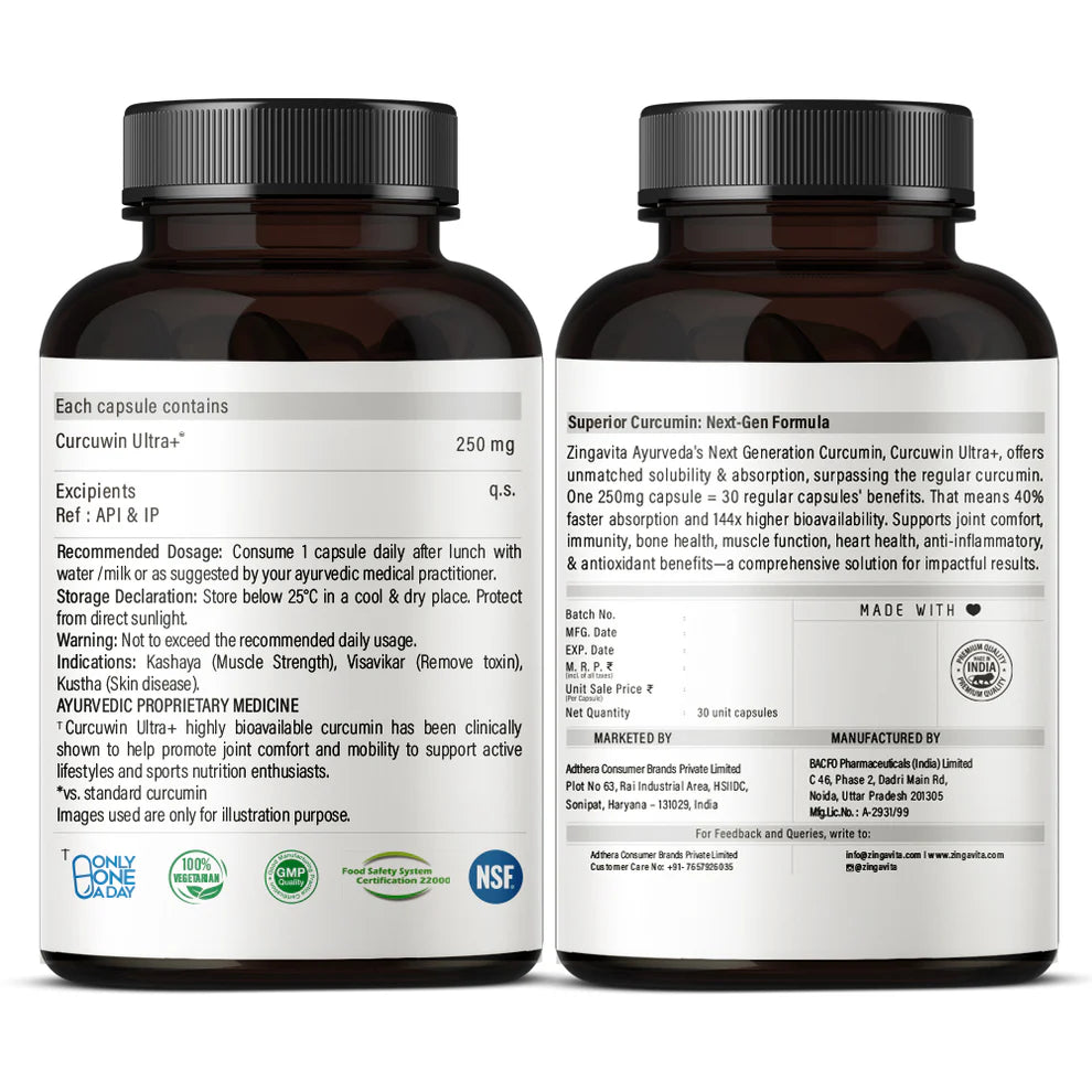 Zinga Vita Next Generation Curcumin | 30 Capsule