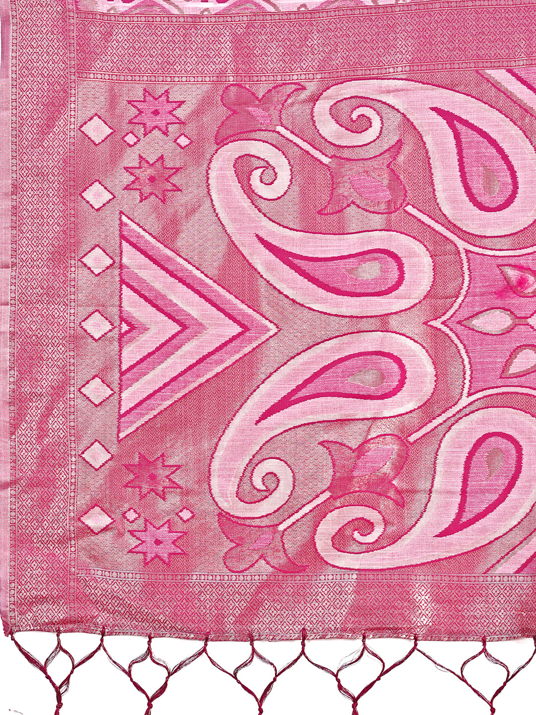 Noorva Linen Cotton Saree | Pink Color | Ready To Wear SKU-ASKRI1001