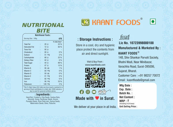 Kaant Foods Nutritional Bites | 500 gms