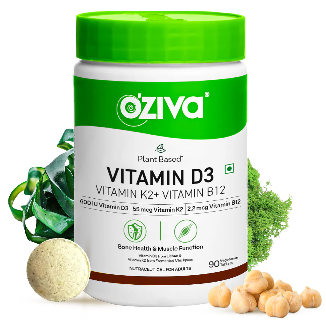 Oziva Vitamin D3, K2 & B12 - 90 Tablets