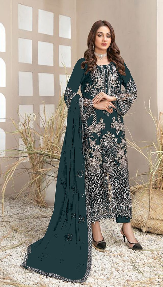 Georgette Suit With Embroidery Work | Ready To Wear