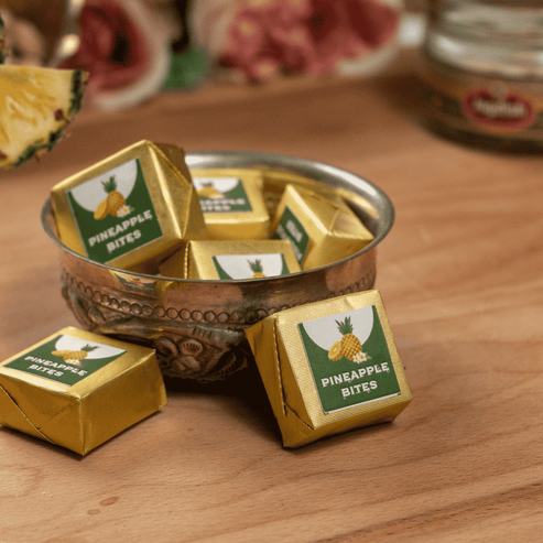 Indian Sweets Shop Pineapple Dryfruit Bites