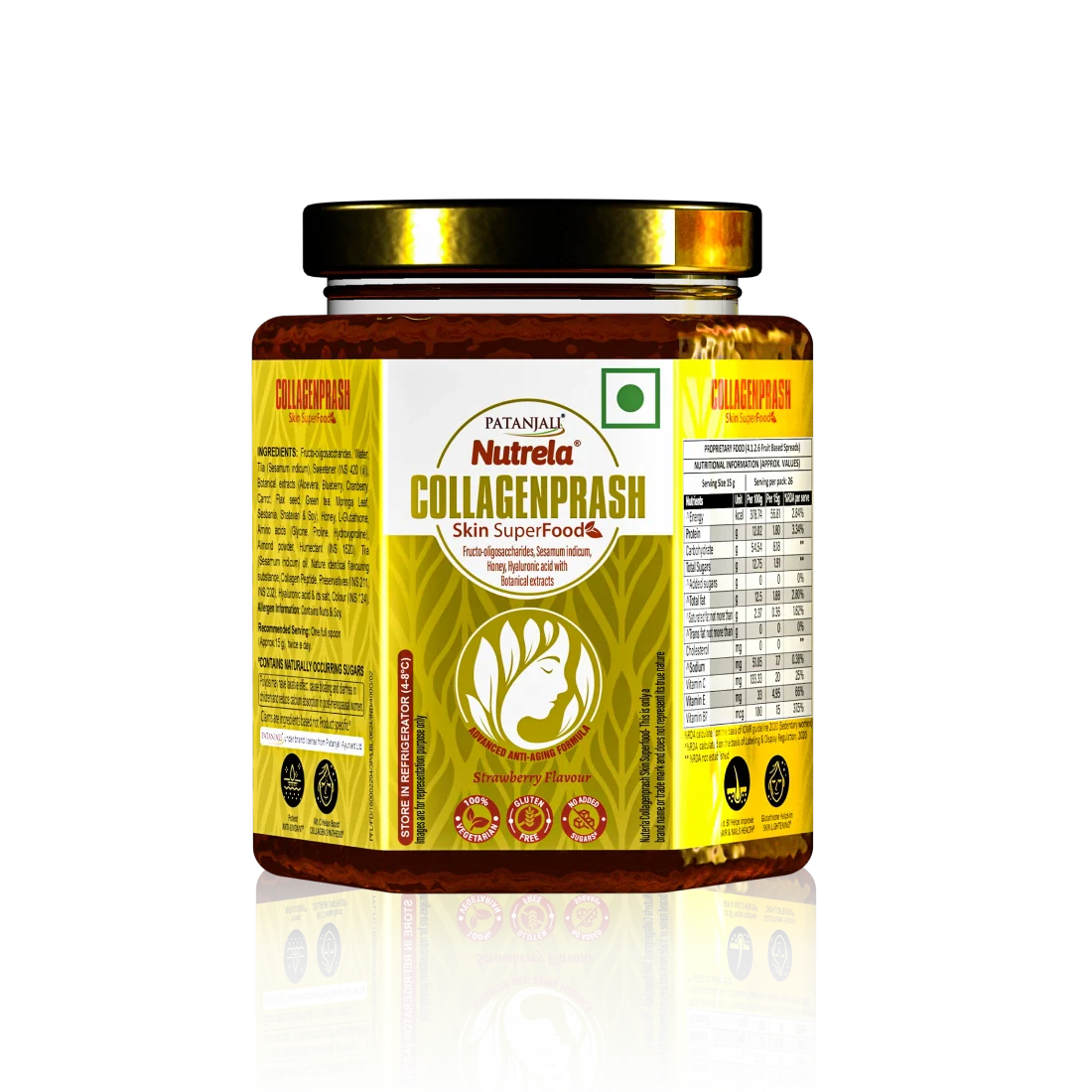 Patanjali Nutrela Collagenprash Skin Super Food Strawberry - 400 Gms