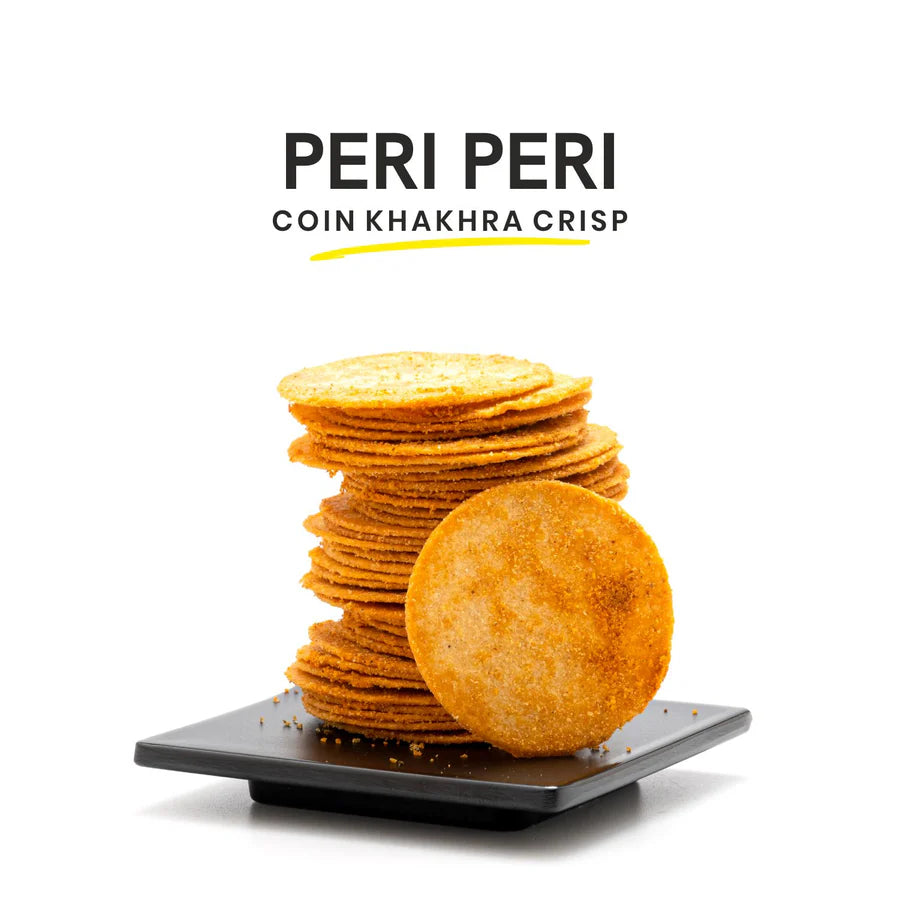 Stuti Wheat Peri Peri Coin Khakhra With Schezwan Chutney | 150 gms