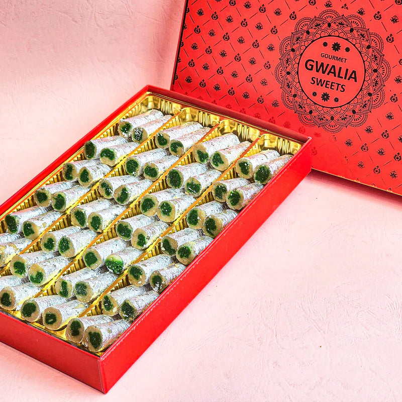Gwalia Sweets Pista Roll 500 gms - India shopping