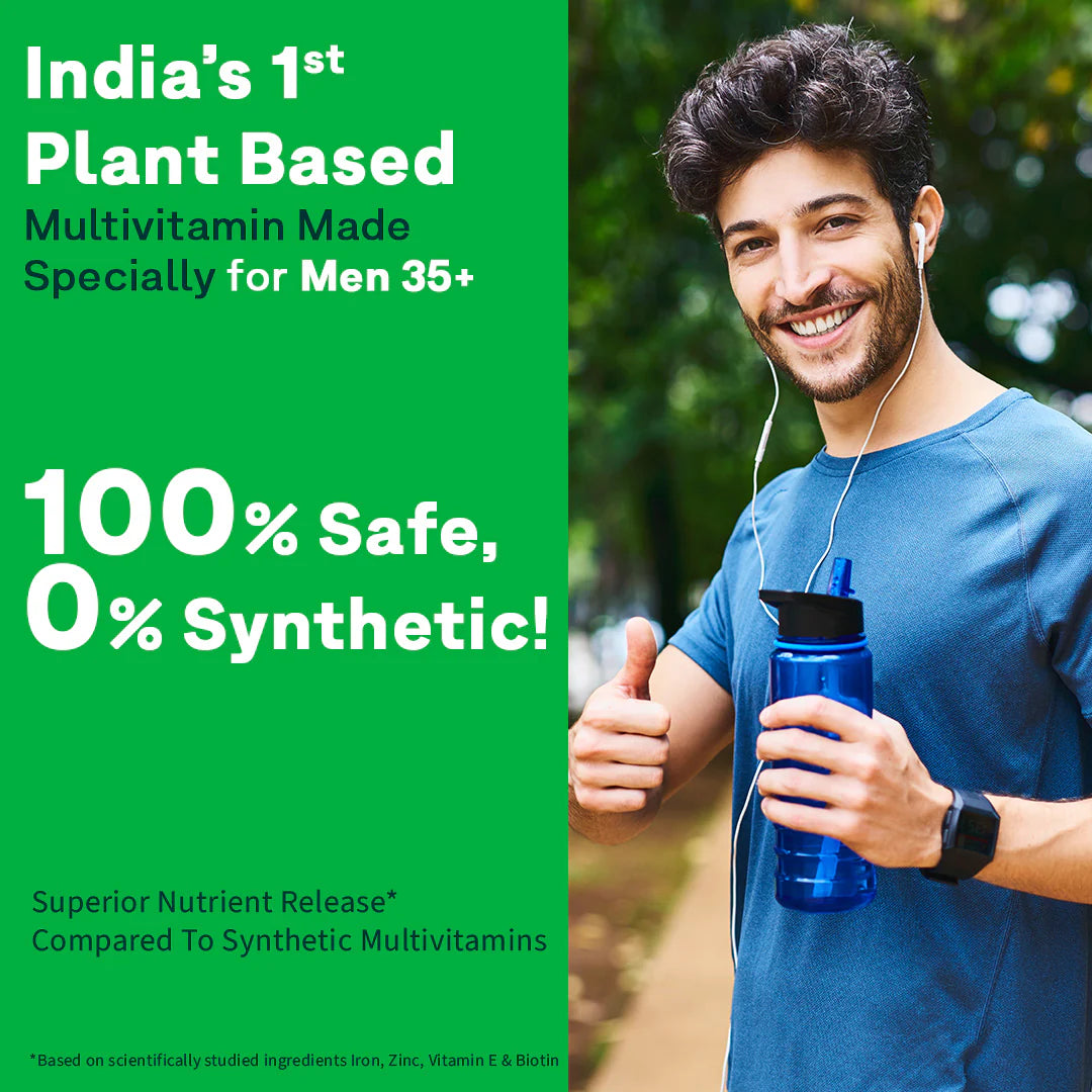 Oziva Plant Based Multivitamins for Men 35+ | 50 Tablets