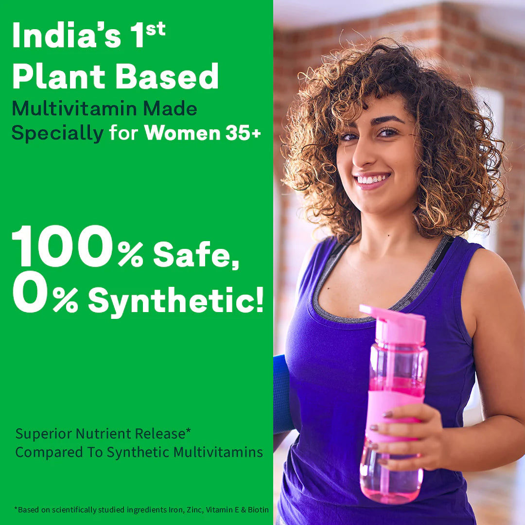 Oziva Plant Based Multivitamins for Women 35+ |50 Tablets
