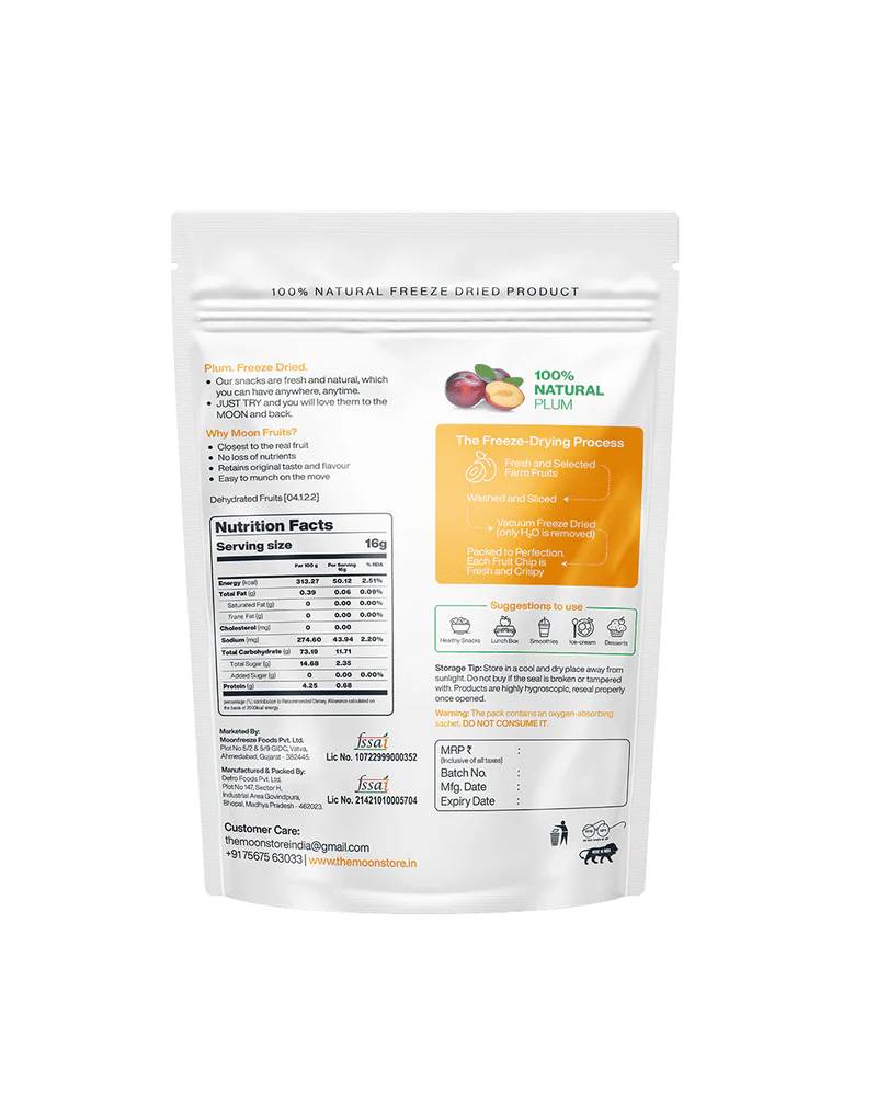 Moon Freeze Dried Plums Chips | 16 gms