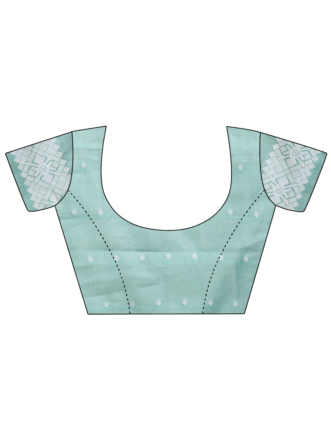 Reva Drape Linen Cotton Saree | Sea Green Color | Ready To Wear SKU- ASBAD1004