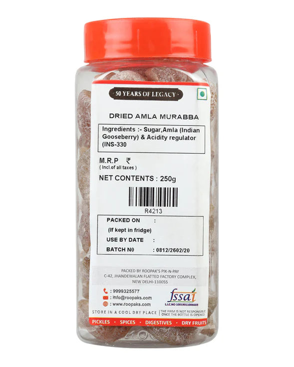 Roopak (since 1958) Dried Amla Murabba - 250 gms