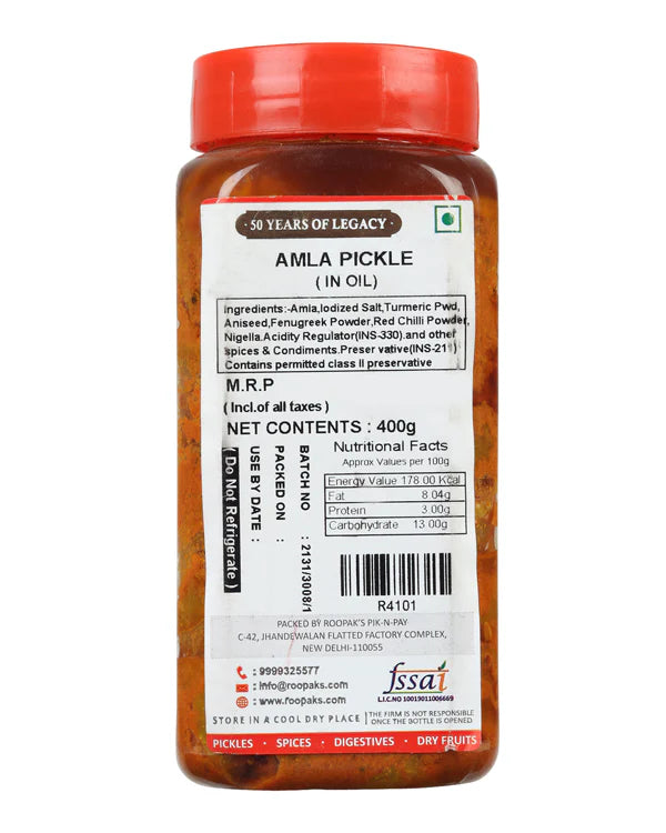 Roopak (since 1958) Amla Pickle - 400 gms