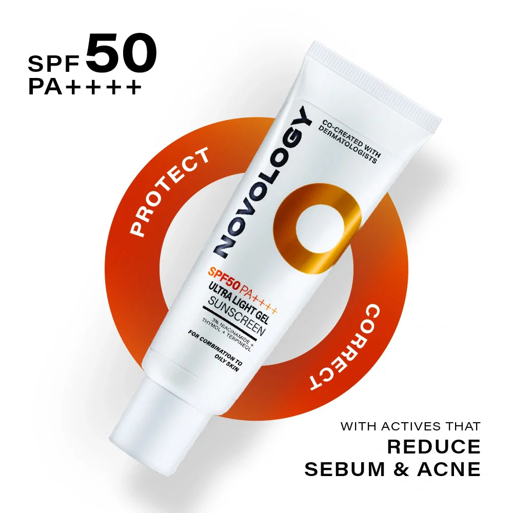 Novology Ultra Light Gel Sunscreen Spf 50 PA | 50 gms