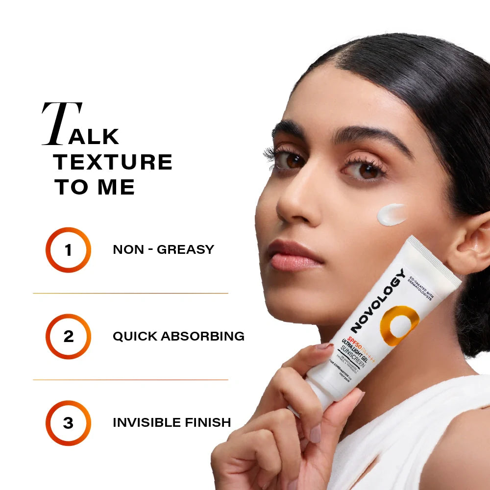 Novology Ultra Light Gel Sunscreen Spf 50 PA | 50 gms