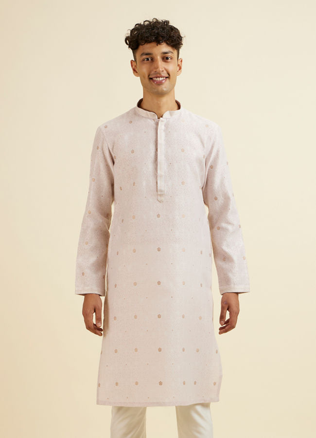 Manyawar Pink Buta Print Kurta Set - India shopping