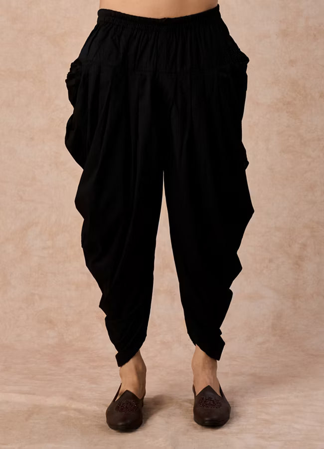 Manyavar Velvety Dark Blue Elegance Kurta Patiala | Ready To Wear