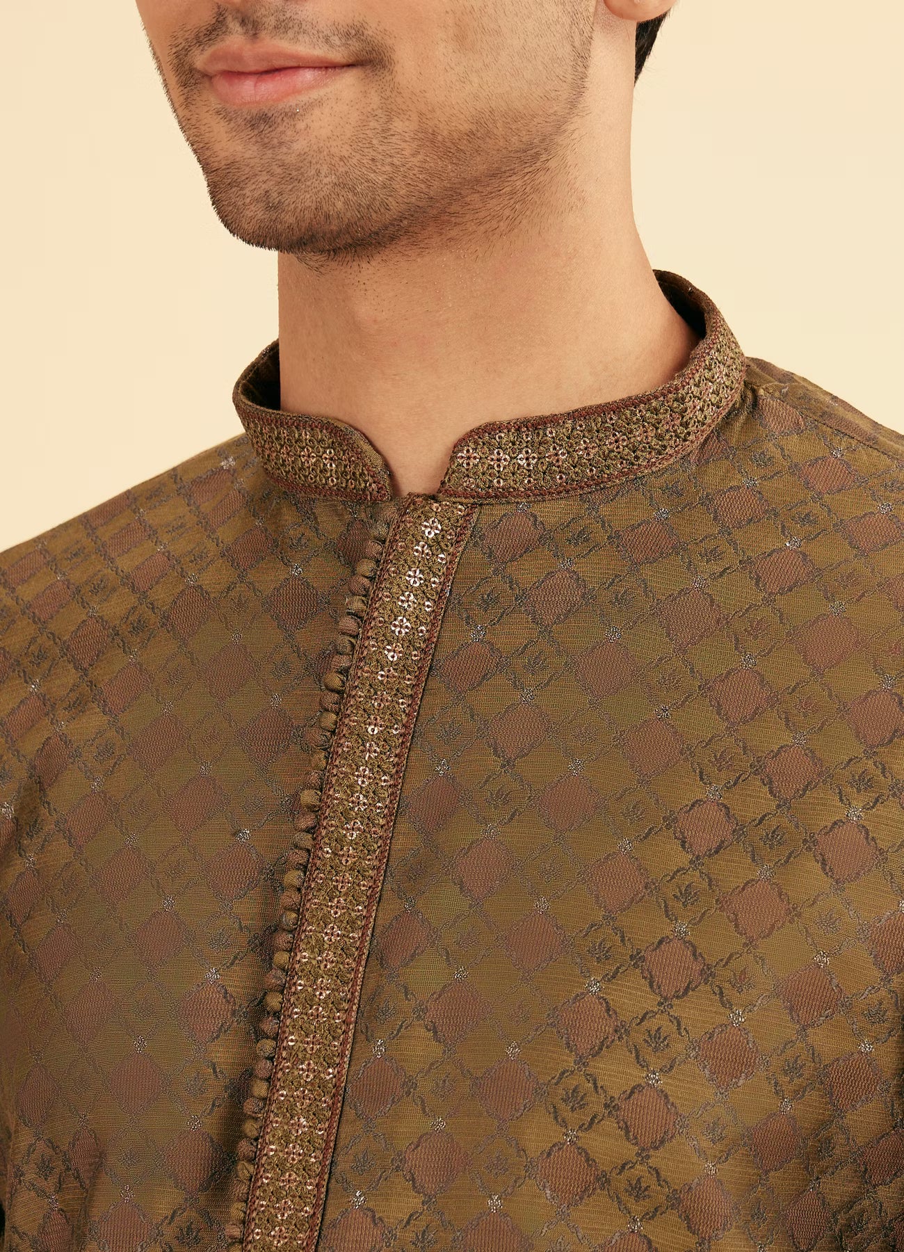Manyavar Emerald Elegance Kurta Pajama | Ready To Wear