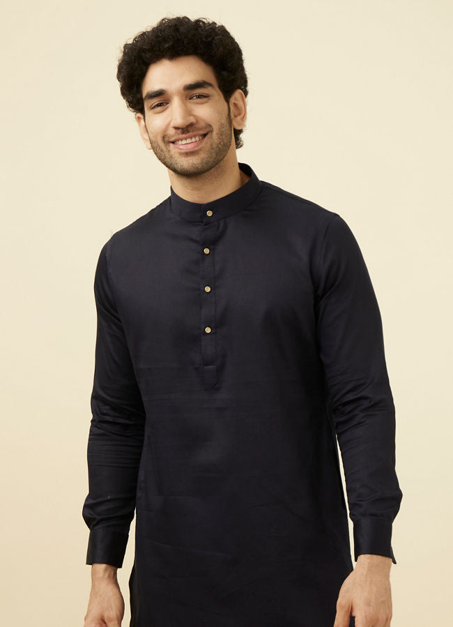Manyawar Deep Blue Kurta Set - India shopping