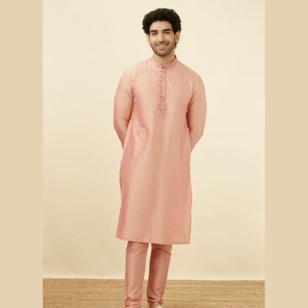 Manyawar Solid Kurta Pajama - India shopping