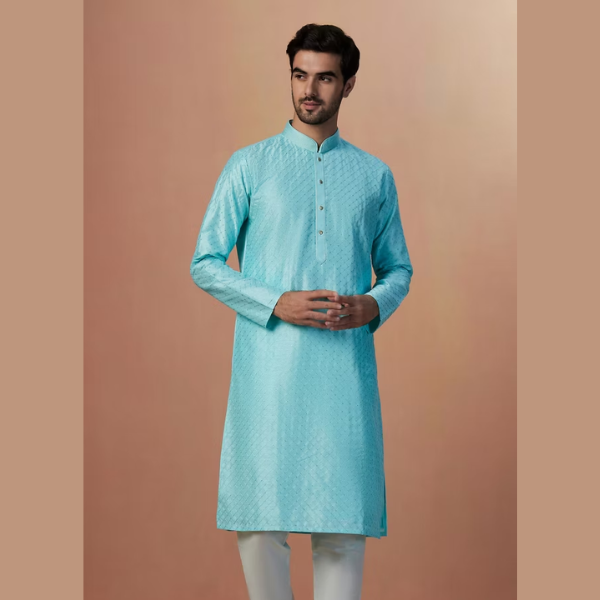 Manyawar Self Patterned Kurta Set - India shopping
