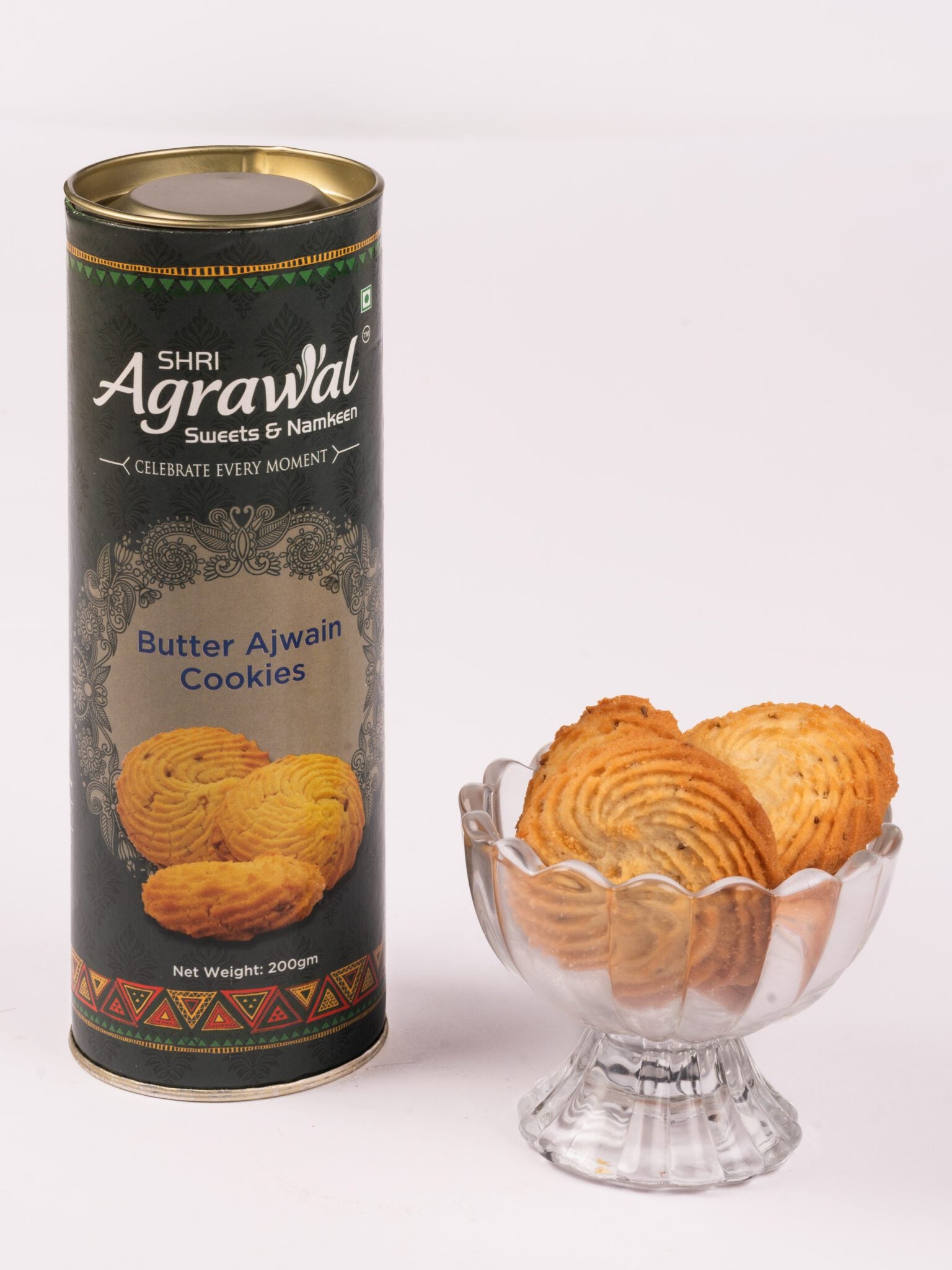 Shri Agrawal Sweets & Namkeen Butter Ajwain Cookies - 200 gms