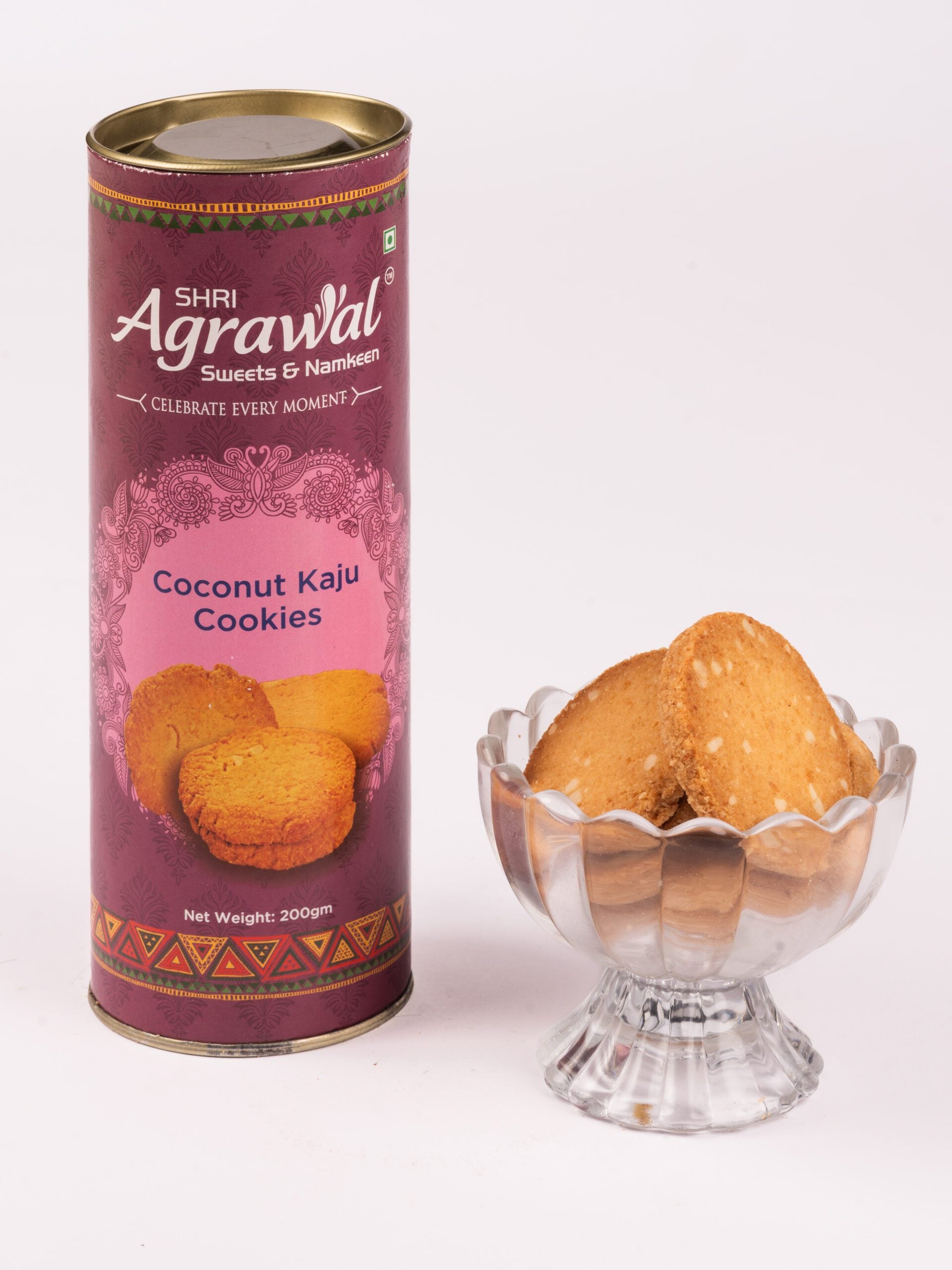 Shri Agrawal Sweets & Namkeen Coconut kaju cookies - 200 gms