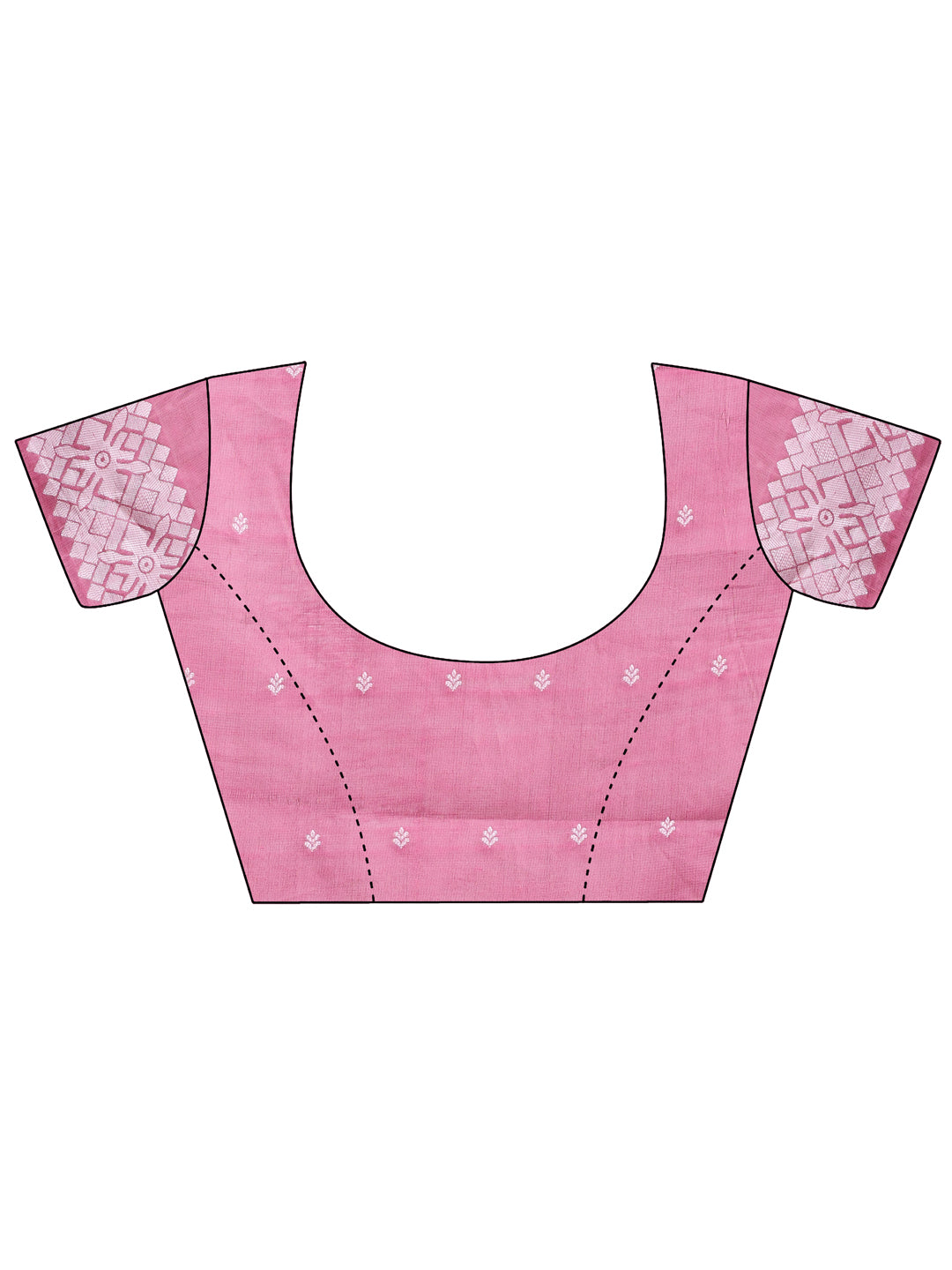 Sitara Sandhya Linen Cotton Saree | Pink Color | Ready To Wear SKU- ASBAD1005