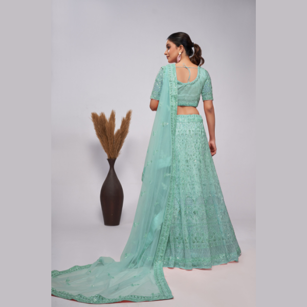 Stunning Lehenga Adorned By Pearl And Sequins Bridal Lehenga Choli - India shopping