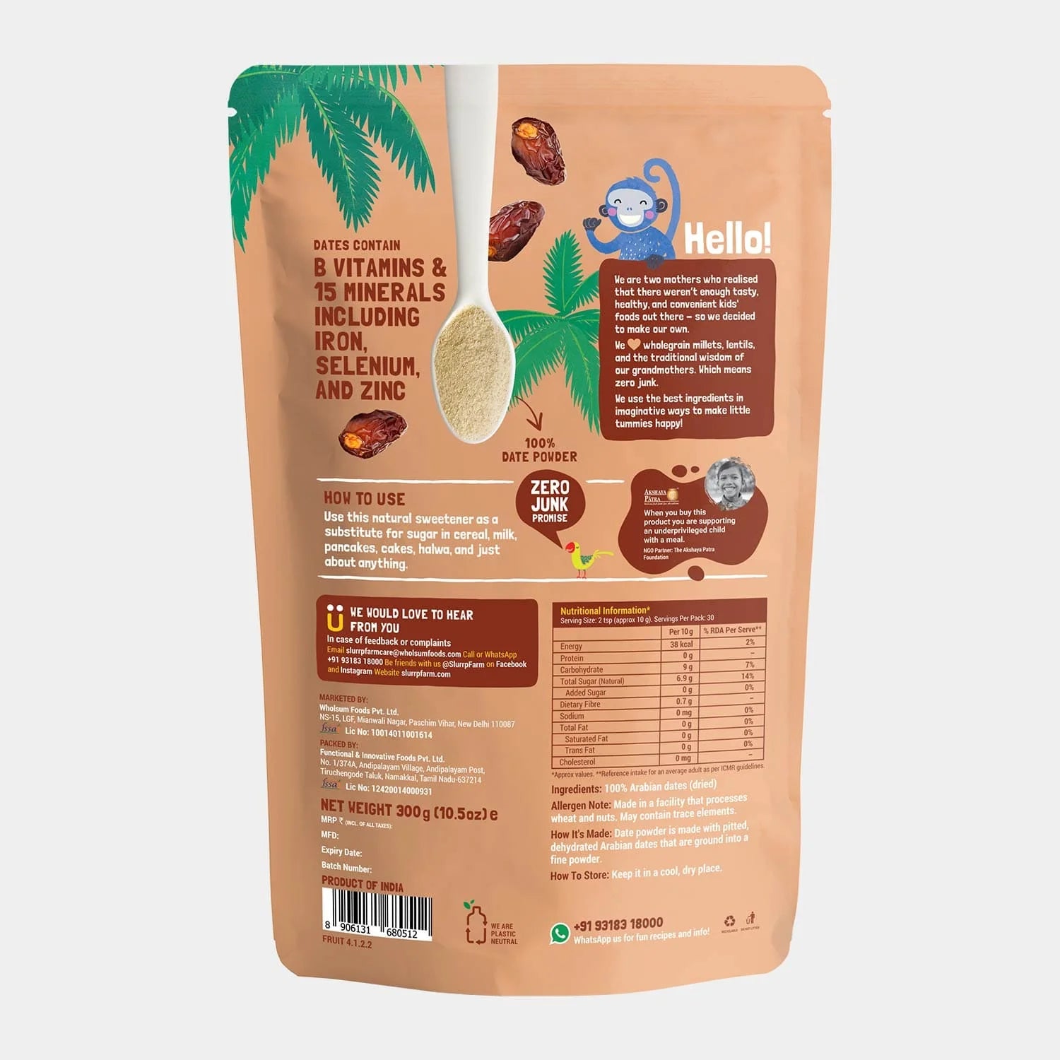 Slurrp Farm Date Powder| 300 gms