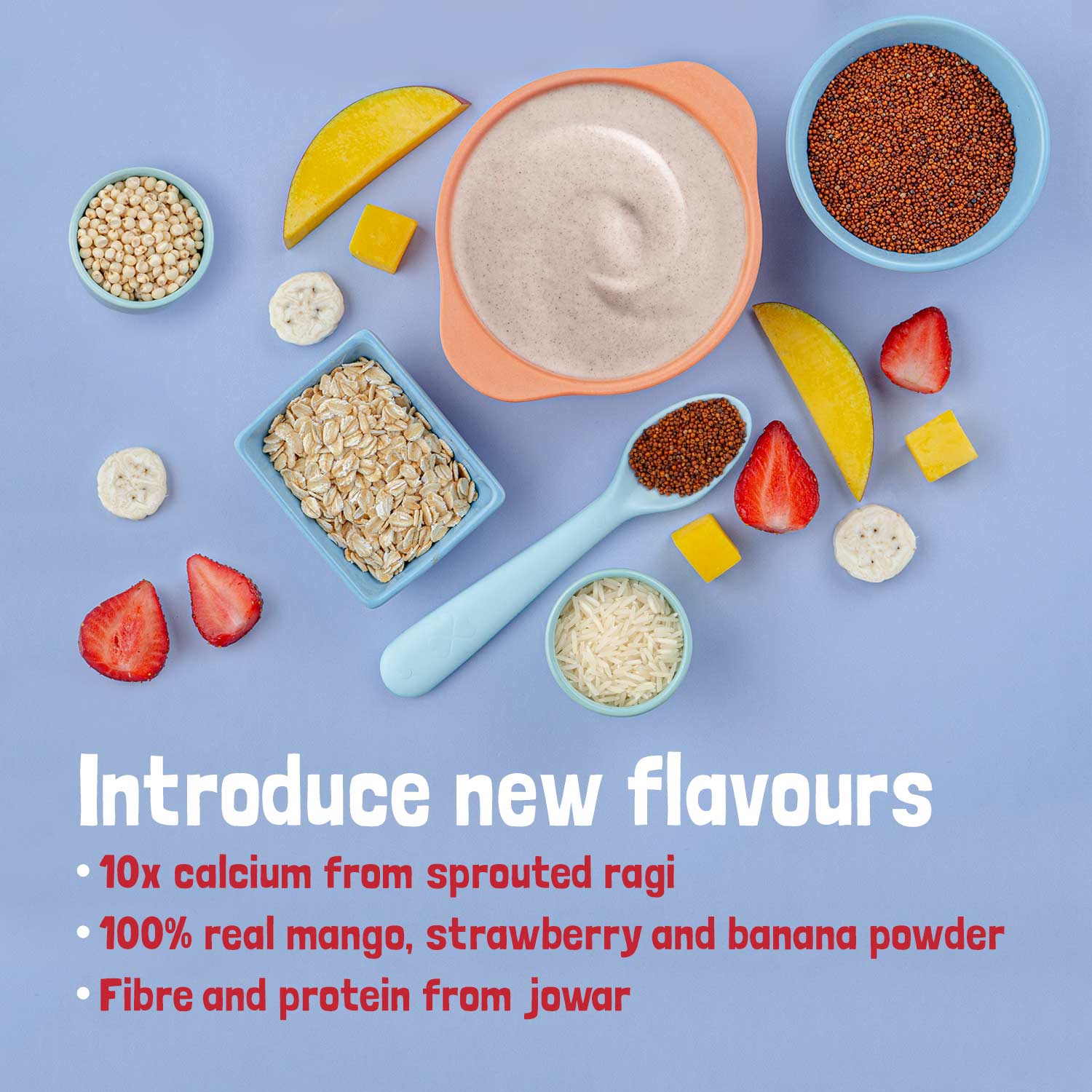 Slurrp Farm Multigrain Millets & Mixed Fruit Baby Cereal With Milk| 200 gms