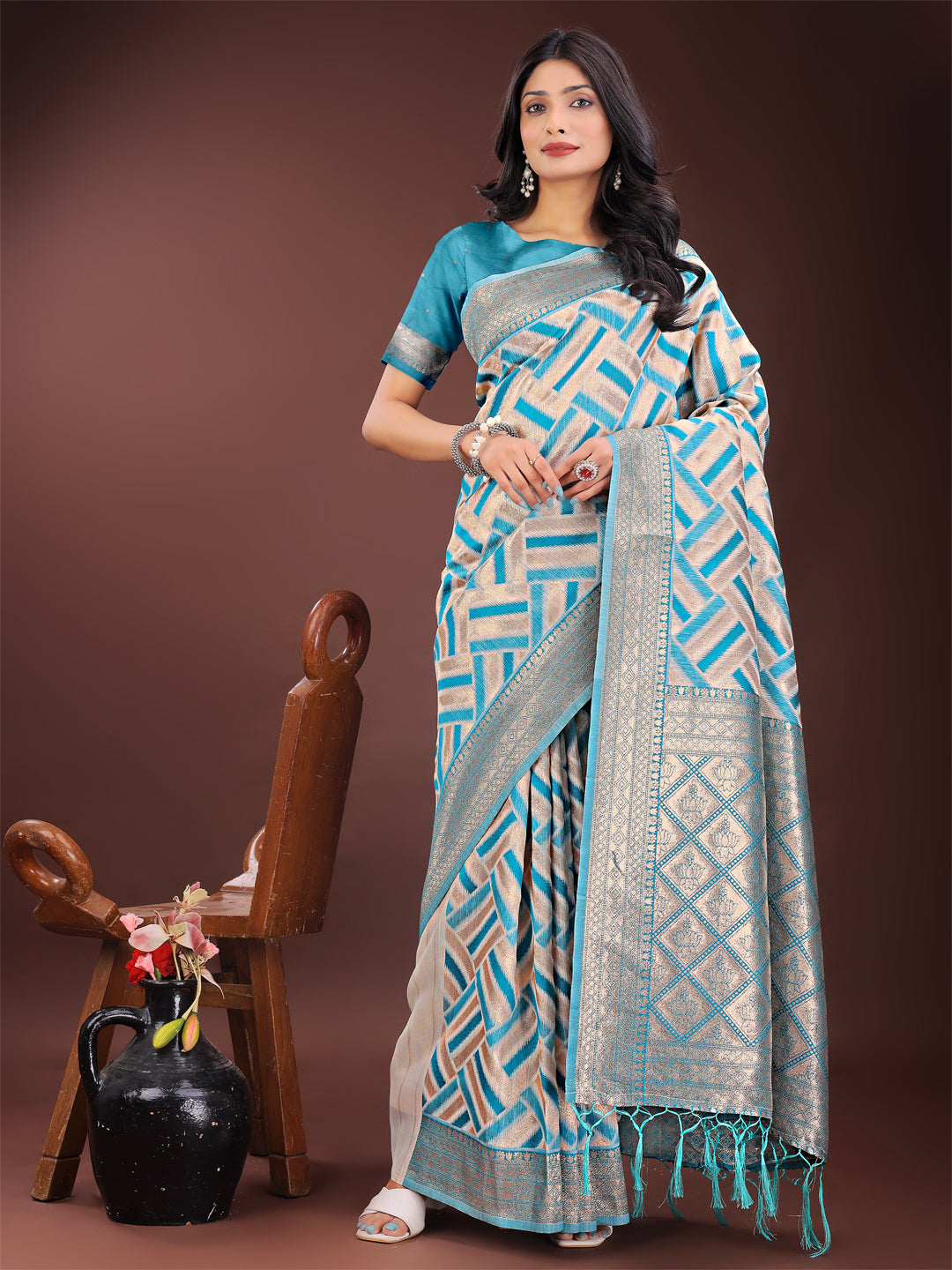 Sootra: Linen Cotton Chronicles Saree Collection| Ready To Wear SKU-ASLIQ3001 to 05