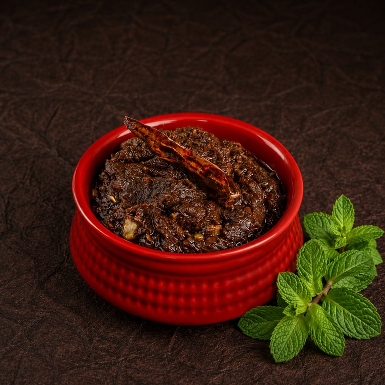 Tenali Ruchulu Pudhina Mint Leaves Pickle 500g Authentic Andhra Pickle