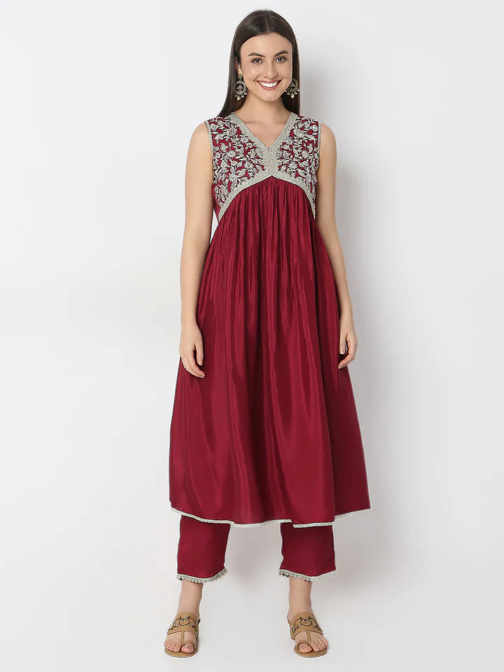 Embellished Kurta and Pant with Dupatta Set | Ready To Wear