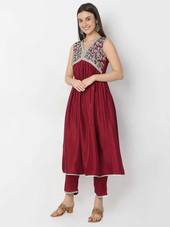 Embellished Kurta and Pant with Dupatta Set | Ready To Wear
