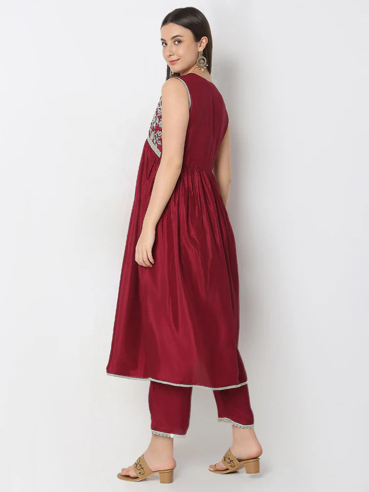 Embellished Kurta and Pant with Dupatta Set | Ready To Wear