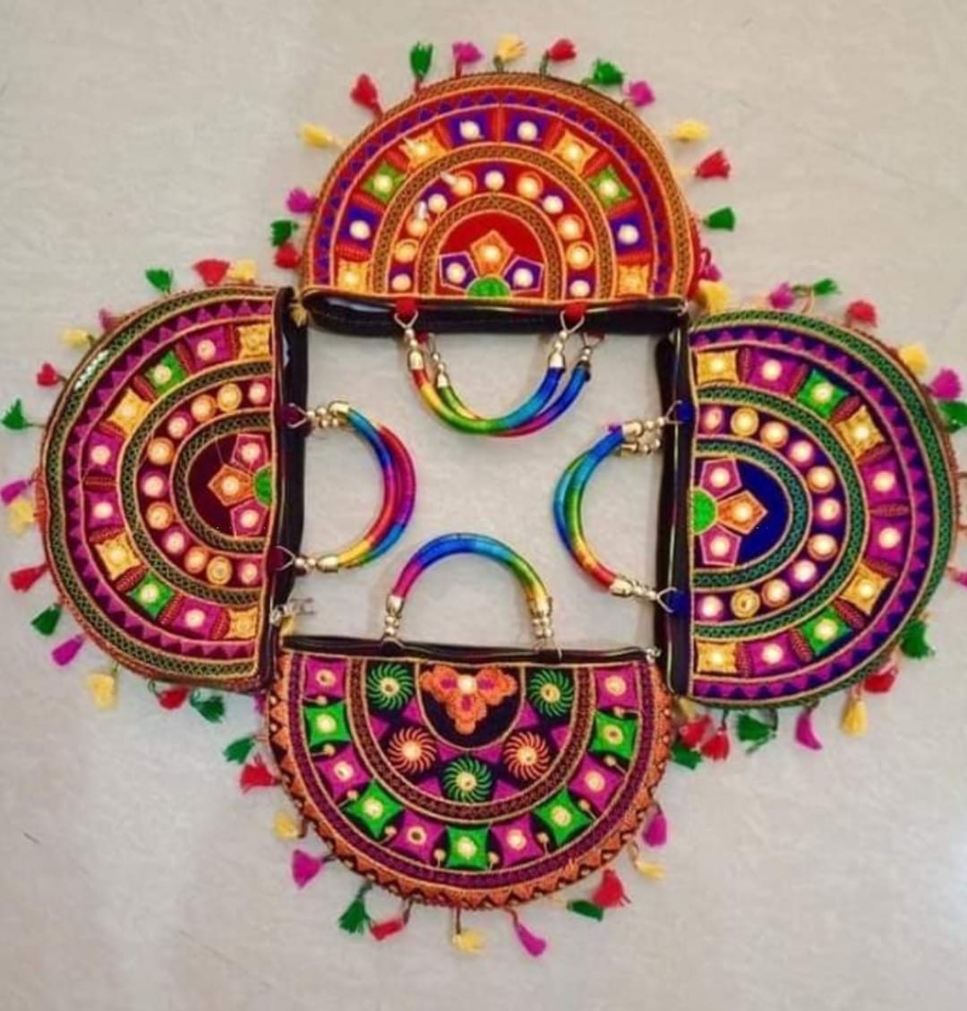 Embroidered Hand Bag - India shopping