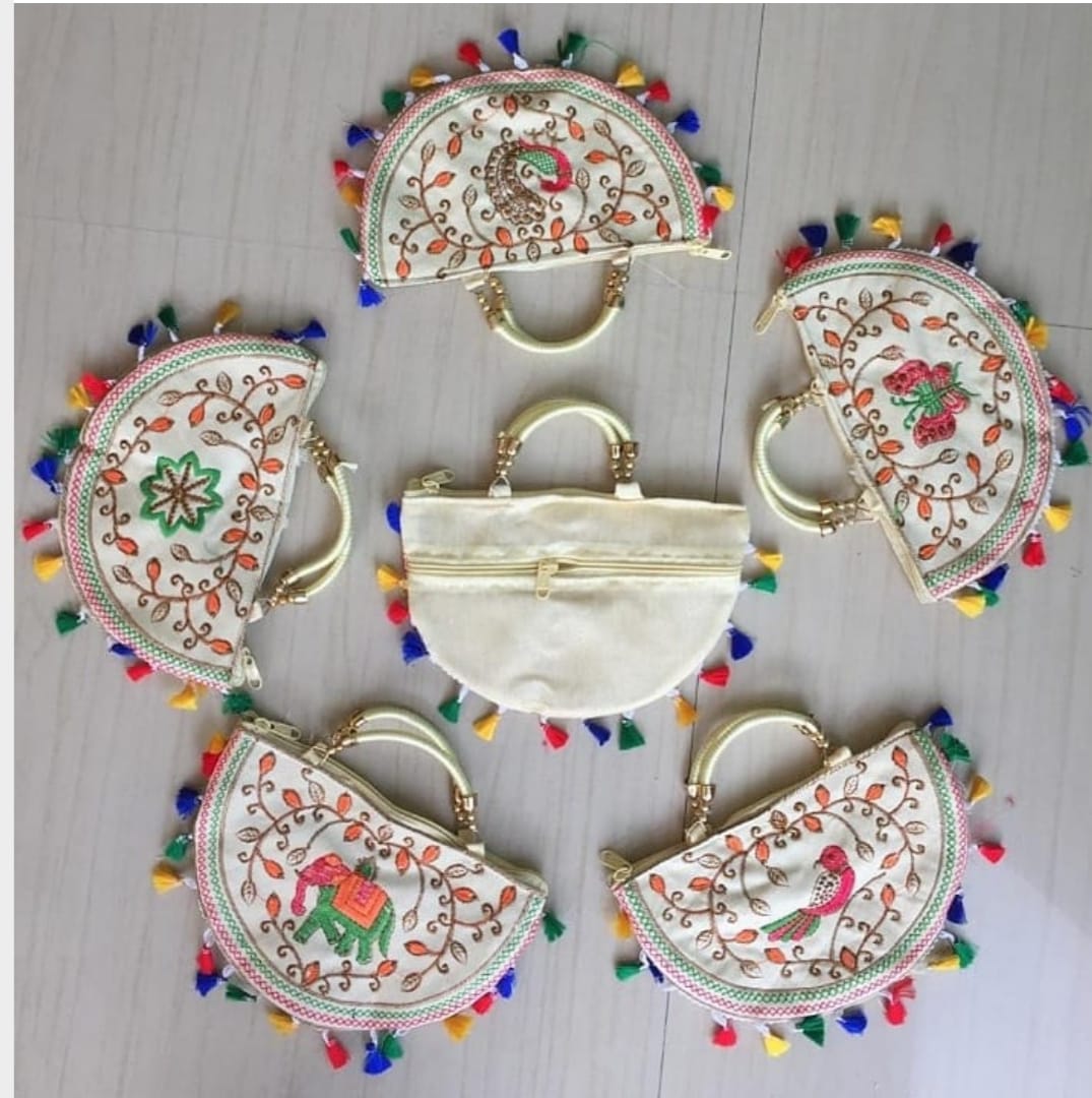 Embroidered Hand Bag - India shopping