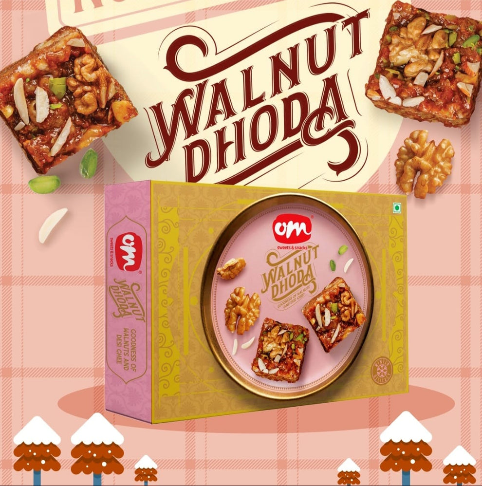 Om Sweets & Snacks walnut dodha 400 gms