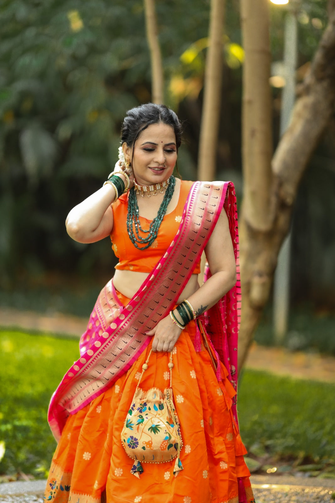 Paithani Lehenga choli Silk Ready to wear - India shopping