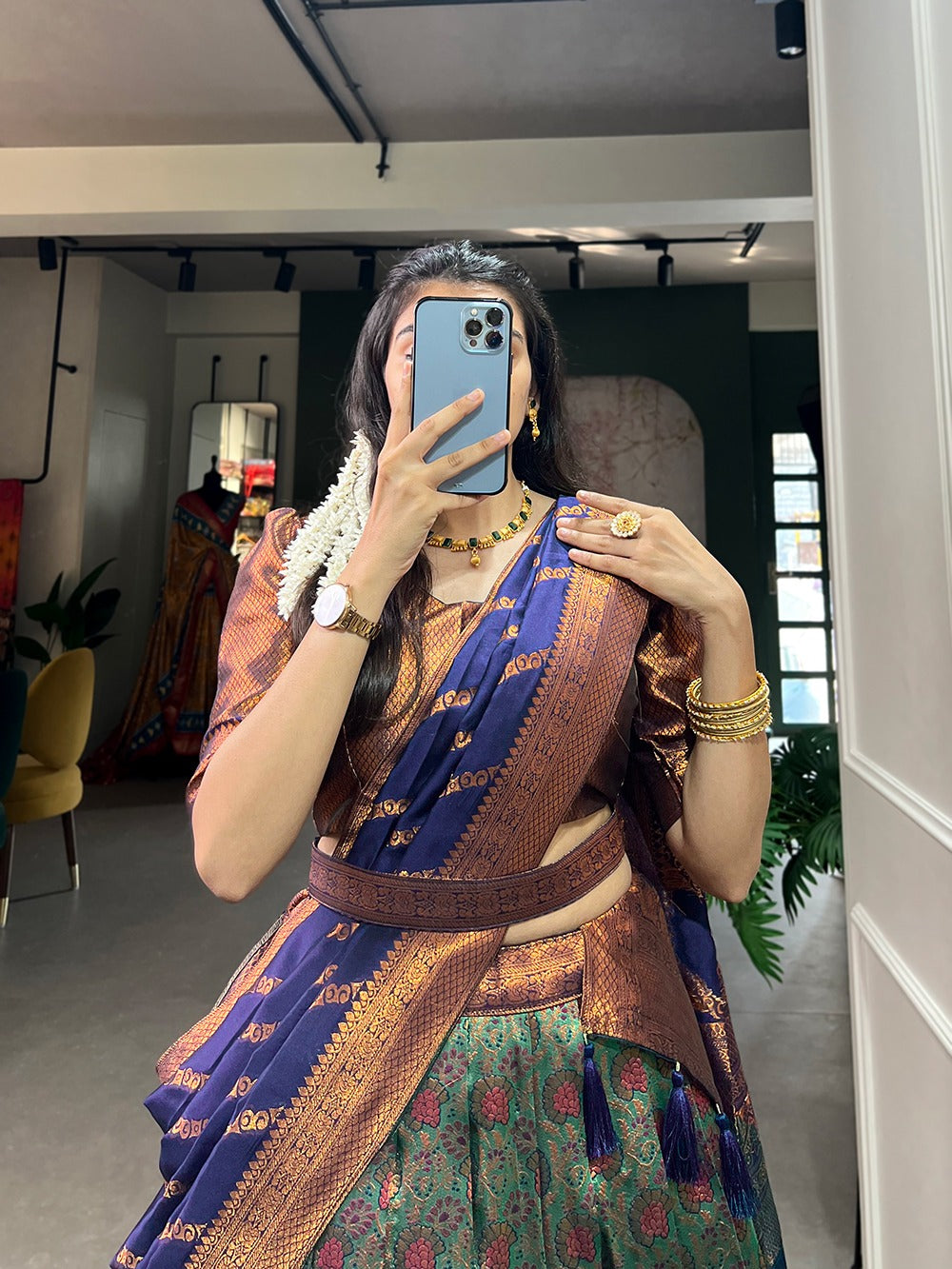 Pattu Stitch Weaving Silk Lehenga Choli With Zari Weaving Work