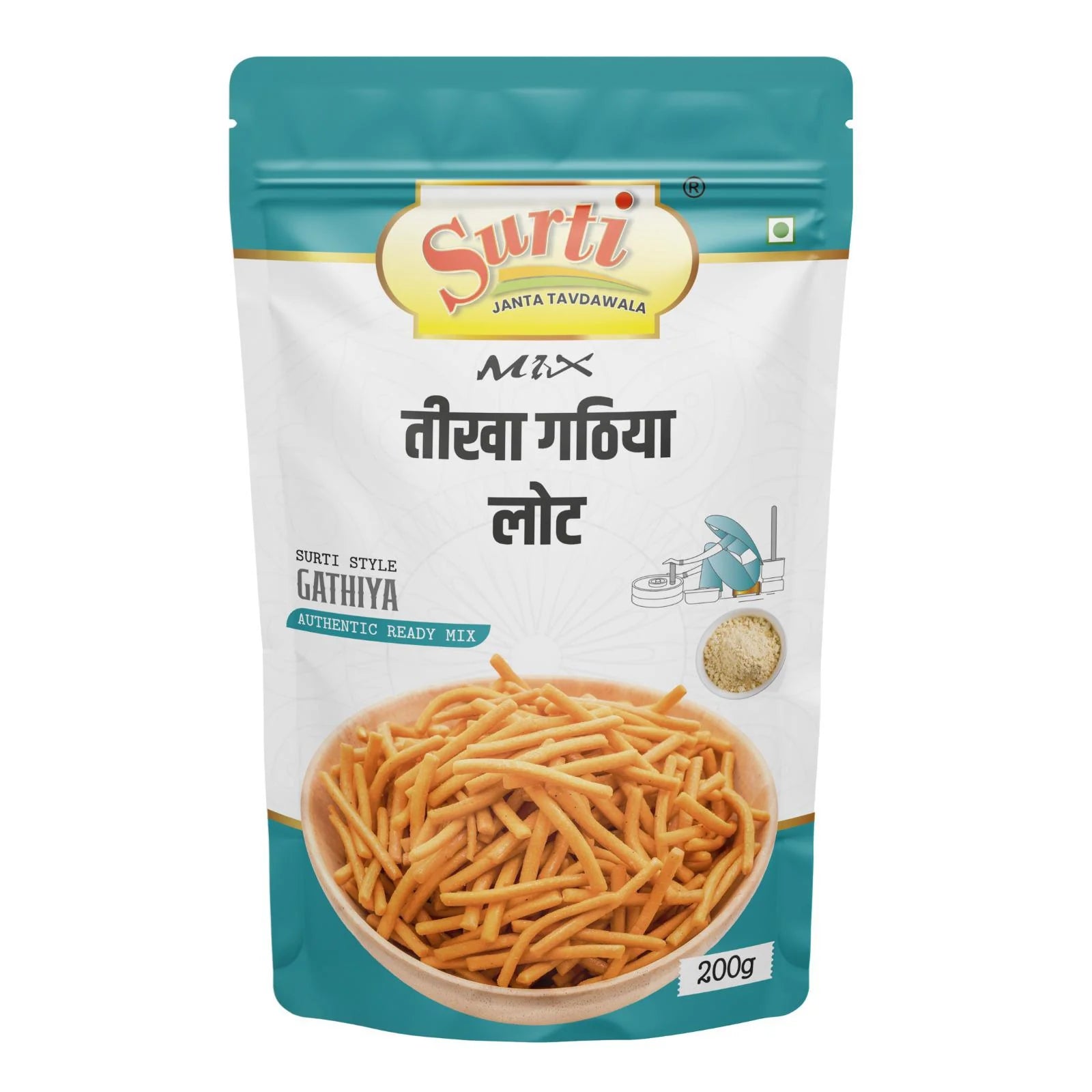 Surtimix Tikha Gathiya Aata | Ready To Eat 500 gms
